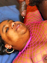 Fat Black Chick Fucks For Cum On Her Lip