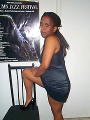 Cock-hungry black slut amateur shoots