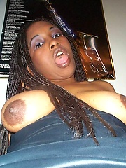 Cock-hungry black slut amateur shoots