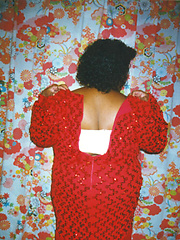 Black mamma shows her really monster tits