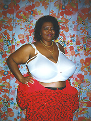Black mamma shows her really monster tits