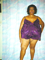 Black mamma shows her really monster tits