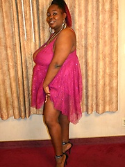 Big tits and a juicy black ass gets this black BBW some dick