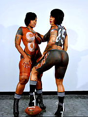 Cherokee and BodyXXX as football players