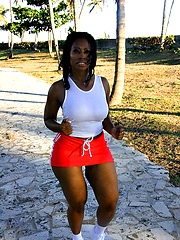 Black ass explodes out of the skirt