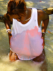 Monster soapy titties in outdoor pics