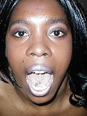 Dick feels good inside black cutie avid mouth