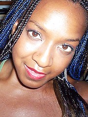 Black girlfriend shows erected clit closeup