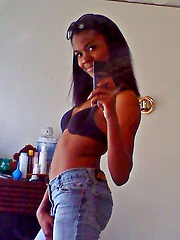 Black amateur in self satisfaction session
